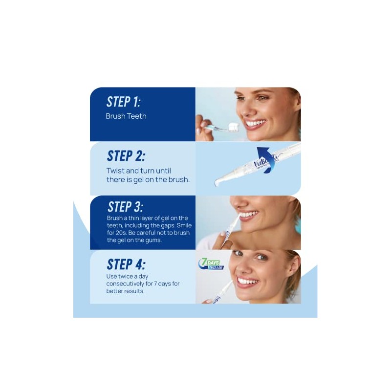 VieBeauti Teeth Whitening Pen (4 Pcs), 40+ Uses, Effective, Painless,