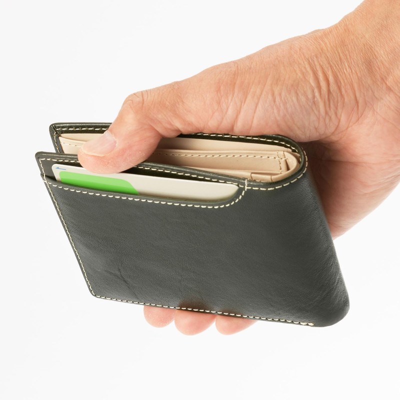 MILAGRO CA-Y-660 Tamponato Leather Bifold Wallet with Coin Purse (Men's