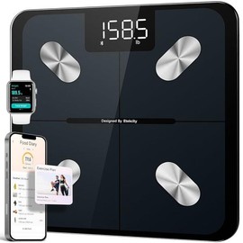 Etekcity 체중계 FSA HSA 매장용 Etekcity 스마트 저울, BMI, 체지방, 근육량, 정확한 블루투스 가정용 사용자 장비 동기화 앱 제공 [Black-Deep] Etekcity Smart Scale for FSA HSA Store, BMI, Body Fat, Muscle Mass, Accurate Bluetooth Home User Equipment Synchronization App Provided [Black-Deep]
