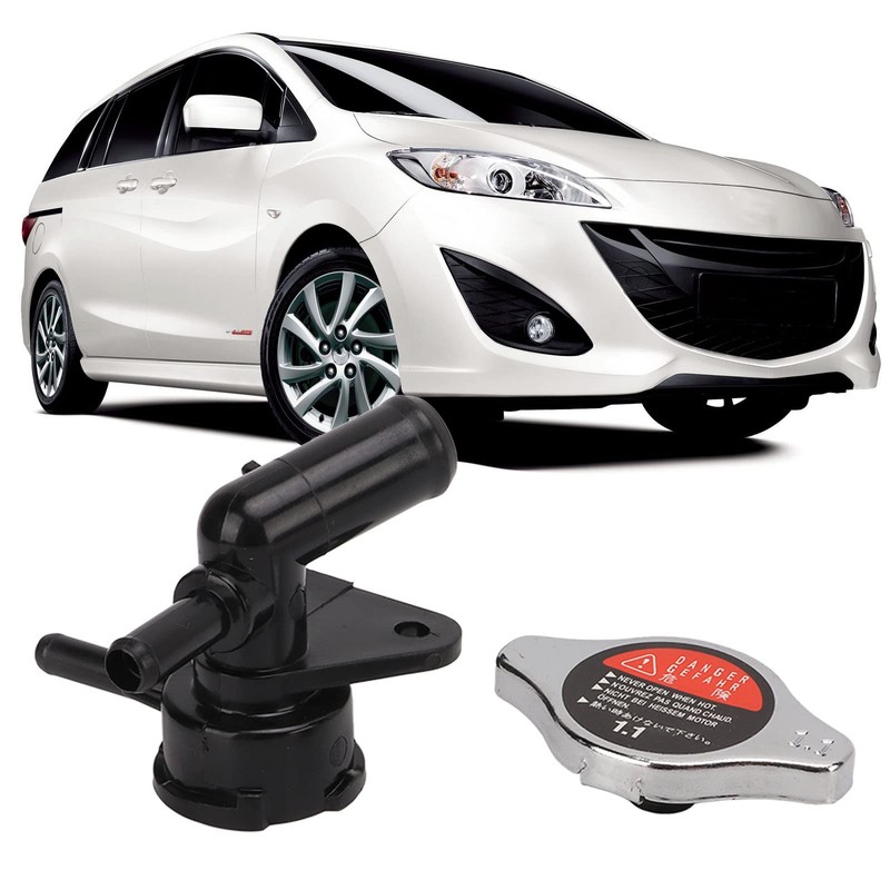 Bnineteenteam Radiator Filler Cap Set Black ABS Plastic 5 2006-2010