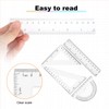 sourcing map 6pcs Triangular Ruler Set 15/30cm Plastic Metric Inch