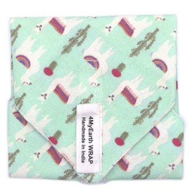 4MyEarth Reusable Cotton Sandwich Wrap, Llamas
