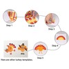 52pcs Thanksgiving Crafts for Kids, Make-A-Turkey Stickers Party Games/Favors/Supplies(Small Size)