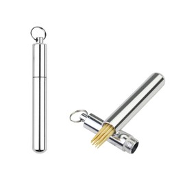 CHENLONB Toothpick Holder, Toothpick Case, Set of 2, Lightweight, Convenient, Waterproof, Moisture Resistant, Pressure Proof, Storage for Small Items, Cotton Swabs, Case, Portable, Toothpick Holder