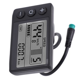 Speedometer, Electric Bicycle S866 LCD Display Meter 24 V 36 V 48 V Control Panel with Waterproof Plug