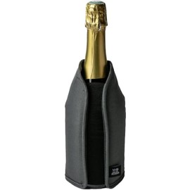 Peugeot Frizz Cooler - For Fresh Champagne or Wine in 20 Minutes - Keeps Freshness for 2 Hours - Easy Clean Fabric - Fits All Bottles - Grey