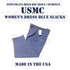USMC SLACKS WOMEN'S 8L DRESS BLUE SHADE 2319 POLY WOOL