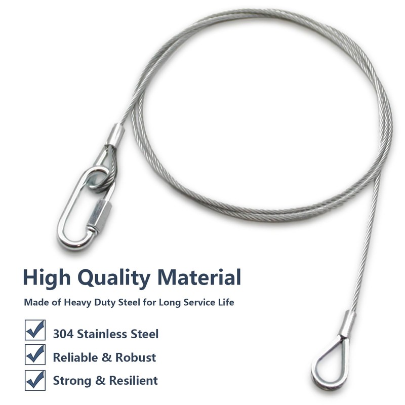 2Pcs Lift Cable Replacement for Gorilla Lift with EZ Spring