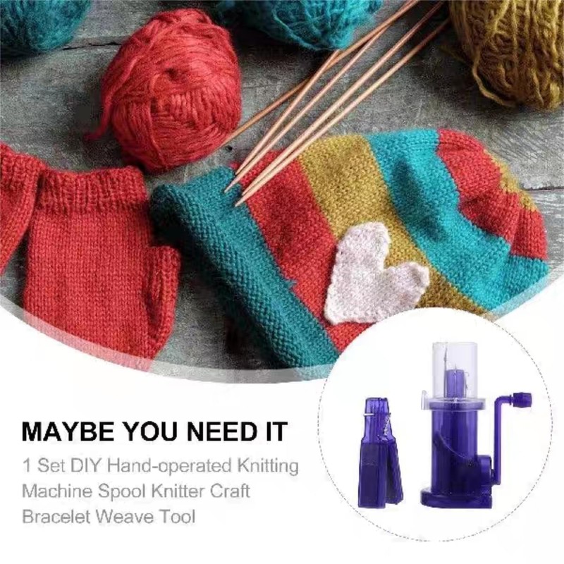 Household Knitting Machine Hand Spool Knitter DIY Craft Bracelet Weave