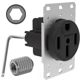 Journeyman-Pro EV Wall Charger Outlet Receptacle HBL9450A Allen Head Lug UL 14-50R 50 AMP 250V