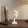 Lodkksg White Abstract Face Sculpture, Modern Art Decor, Hand on