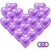 XLSXEXCL 60 Pcs Memorial Balloons 10 Inch Heart Shape Latex