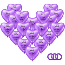 XLSXEXCL 60 Pcs Memorial Balloons 10 Inch Heart Shape Latex Balloons with Ribbons for Memorial Day Funeral Decoration
