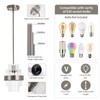 IkirourI Pendant Light Fixtures, 7inch Modern Glass Pendant Lighting, Brushed