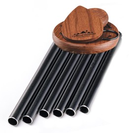 UpBlend Outdoors Wind Chimes for Outside Large - Deep Tone Wind Chimes, Windchimes Outdoors, Memorial, Sympathy, Loss of Loved One, for Mom and Grandma, Decorative Gift, 38" Black