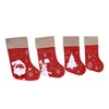 Christmas Stocking Decorative Cartoon Pattern Cuff Stocking Ornament for Tree