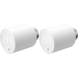 SHELLY Radiator Thermostat BluTRV, Pack of 2, Smart Bluetooth & WLAN Control, Precise Temperature Control (±0.1 °C), Boost Mode for Fast Heating