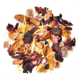 Teavivre Sweet Peach Hibiscus Fruit Tea, Caffeine Free Loose Leaf Tea for Iced Tea or Hot Tea - 3.5oz (100g)