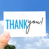RXBC2011 Sky Blue Gratitude Thank You Cards with Elegant Script