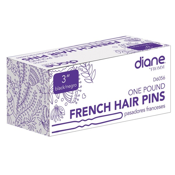 Diane French Hair Pins, Black, 3", 1 Lb