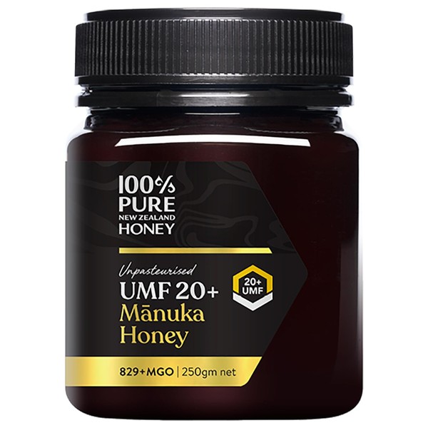 Miel de Manuka pura de Nueva Zelanda – certificado UMF 20+ – 8.8 oz – todos los negros con licencia oficial miel