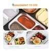 Ciieeo 2 Grids Food Plate Stainless Steel Divided Plate Dinner