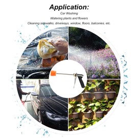 DN10 G3/8 Hochdruck-Pestizidsprühgerät für die Landwirtschaft, Bewässerungszubehör mit Langem Stab für die Reinigung von Gartenautos