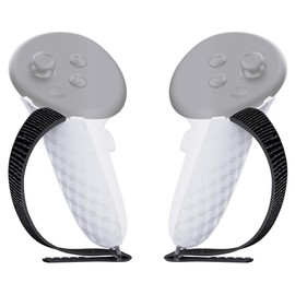 APEXINNO Controller Grips for Oculus Quest 3/3S, Anti-Slip Firm Handle Cover, Adjustable Soft Hand Strap Fits Small and Medium Hands, Meta Quest 3S/3Accessories, VR Headset Oculus Quest 3S/3 - Color: Black