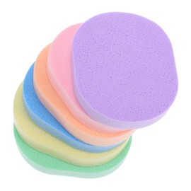 Ipetboom 6pcs Face Exfoliator Sponge Puff, Facial Sponge Esthetician Supplies Soft and Gentle for Makeup Removal Reusable Facial Cleansing Pads Travel Size for Deep Clean