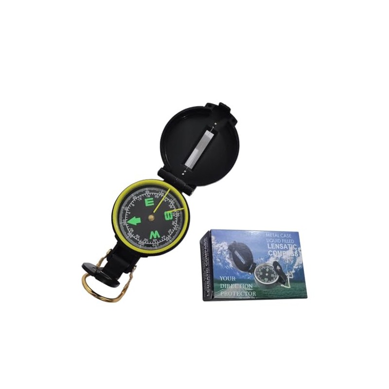 Compass, Hiking Backpacking Compass, Orienteering Camping Navigation Professional Field Map