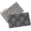 SUMAJU 2 Pcs Canvas Cosmetic Bag, Multi-Function Small Zipper Pouch