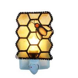 HUIMEIJU Tiffany Glass Night Light for Bedroom, Study, Aisle