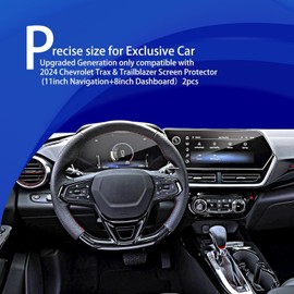 XXCIWP Upgrade 2024 2025 Chevy Trax Screen Protector for 2024 Chevy Trax ACTIV 2RS Accessories 2024 Trax Chevy Trailblazer Screen Protector (11inch Navigation+8inch Dashboard) Tempered Glass Film 2pcs