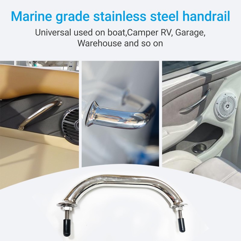 TuoP 9 inch Stainless Steel Boat Grab Handle, Marine Handrail