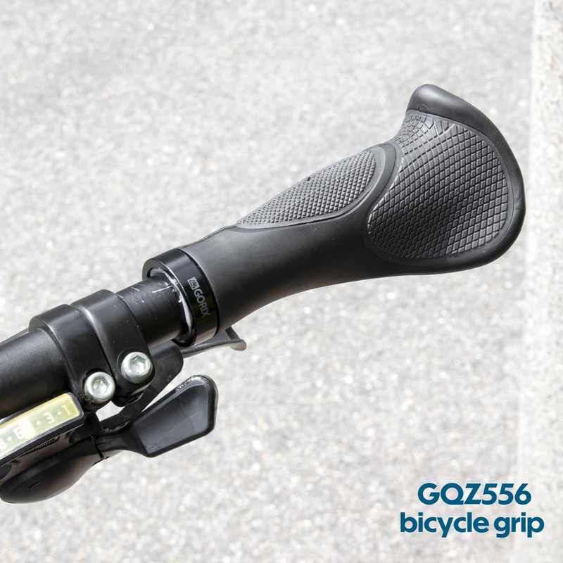 GORIX (GQZ556) Bicycle Grip, Ergo Grip, Cross Bike, Black (GQZ556)