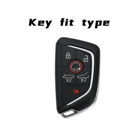 Heavy Metal Key Fob Cover Case Protector for Corvette C8, Keychain, Accessories for 2020 2021 2022 2023 2024 2025 Corvette C8 (6 Buttons)