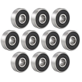 sourcing map 626RS Double Sealed Deep Groove Ball Bearings 6 x 19 x 6 mm Carbon Steel Pack of 10