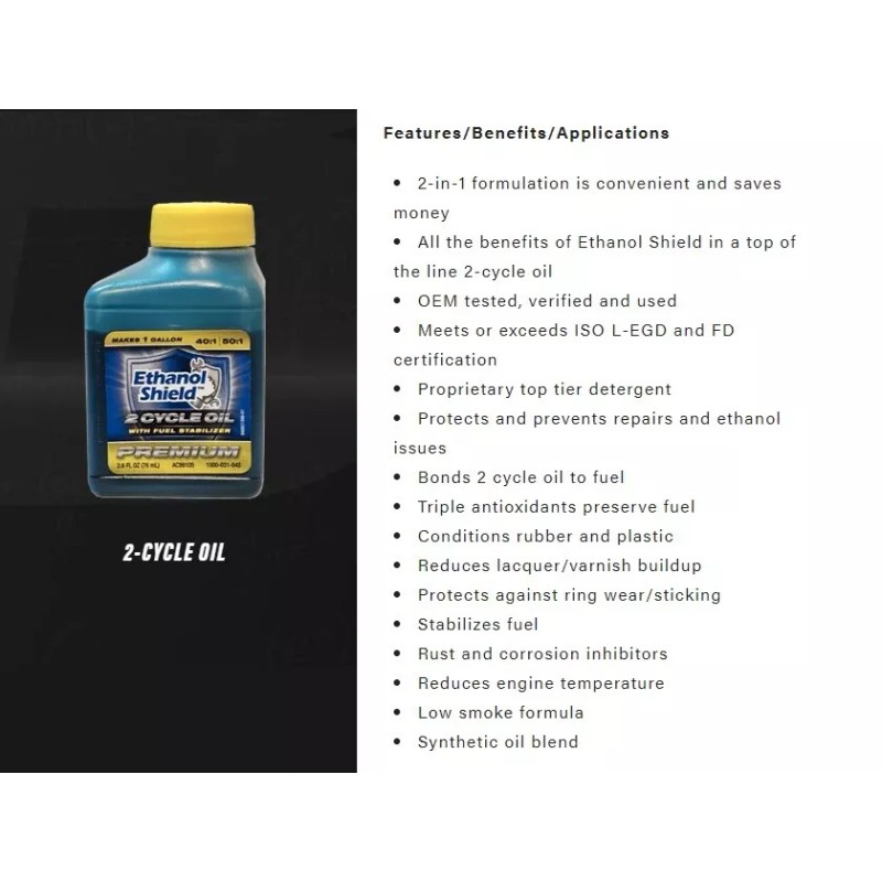 B3c Ethanol Shield 2 cycle oil mix B3C Premium Ethanol