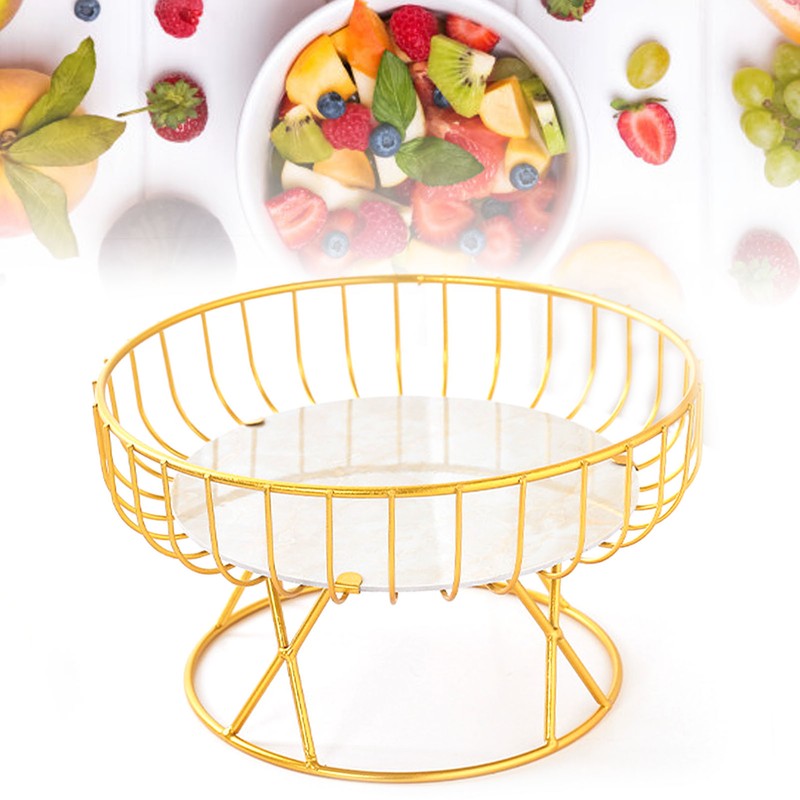 Countertop Fruit Bowl Multi Purpose Large Capacity Metal Wire Basket