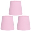 3PCS E14 Lampshade Fabric Ceiling Lamp Shade Exquisite Pink Wall