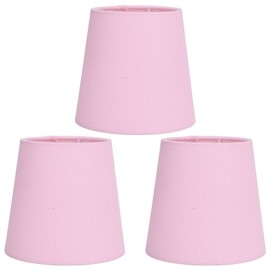 3PCS E14 Lampshade Fabric Ceiling Lamp Shade Exquisite Pink Wall Lamp Shade for Bedroom