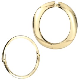 Lyreh 2stk Armbänder Gold Chunky, 2 Style Damen Mode Chunky Gold Manschettenarmband Set Schlichter Stylischer Schmuck Geeignet für Ehefrau Freundin Geschenk