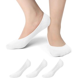 Fia Direct 6 Pairs No Show Trainer Socks Womens Invisible Women Ladies Low Cut Cotton Ankle Multipack Thin Breathable Summer Casual Sock UK 4-7 (White, 6Pairs)