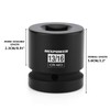 MIXPOWER 1"Drive 13/16" Square Socket, CR-MO, 4-Point, SAE, Black Phosphate