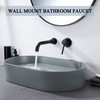 YardMonet Wall Mount Bathroom Faucet Matte Black, Single Handle Wall