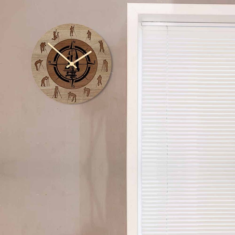 Geek Alerts Surveyor Profession Construction Work Wall Clock Engineer Home