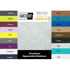 Exclusive home textile terry fitted sheets with elasticated edging., 90 - 100 x 200 cm