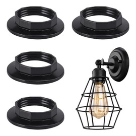 4 Pcs Lamp Shade Reducer Ring E14, Lamp Holder Twist Lock Socket Replacement Ring, E14 Light Socket for Small Screw Lampshades, Adapter Ring for Table Lamp Floor Lamp Ceiling Fan Light