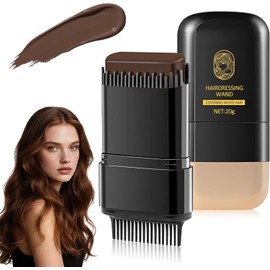 Peine de Tinte para Cabello - Hair Dye Stick, Barra Reparadora de Color de Cabello Portátil, Cubre Canas, Uso Rápido, Resistente al Agua y al Sudor, Unisex. (Marrón claro)