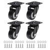 PATIKIL 2" Swivel Caster Wheels, 4 Pack Silent Plate Casters